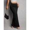 Women Solid Color Elegant Split Hip Wrap Long Casual Commute Pencil Skirt