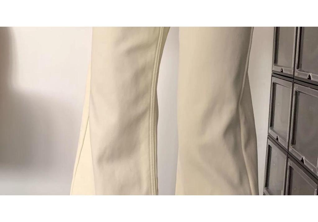 Women's Plus Size White Micro Flare Jeans, Loose Fit for Autumn 2025