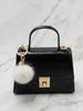 [Maia] Mink Fur Keyring & Charm - Ivory
