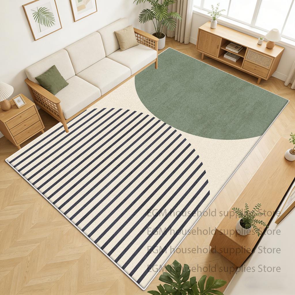 Modern Luxury Carpet Simple Living Room Decoration Large Size Rug Non-slip Bedroom Office Lounge Short Velvet Floor Mat Washable