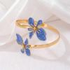 Bohemian Irregular Dripping Oil Flower Cuff Bracelets For Women Multi-Color Punk Metal Armband Open Bangles Holiday Jewelry