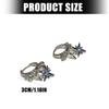 Trendy Blue Octagonal Ear Cuff Metal Lightweight Earring for Daily Wear Special Occasions Gift for Friend