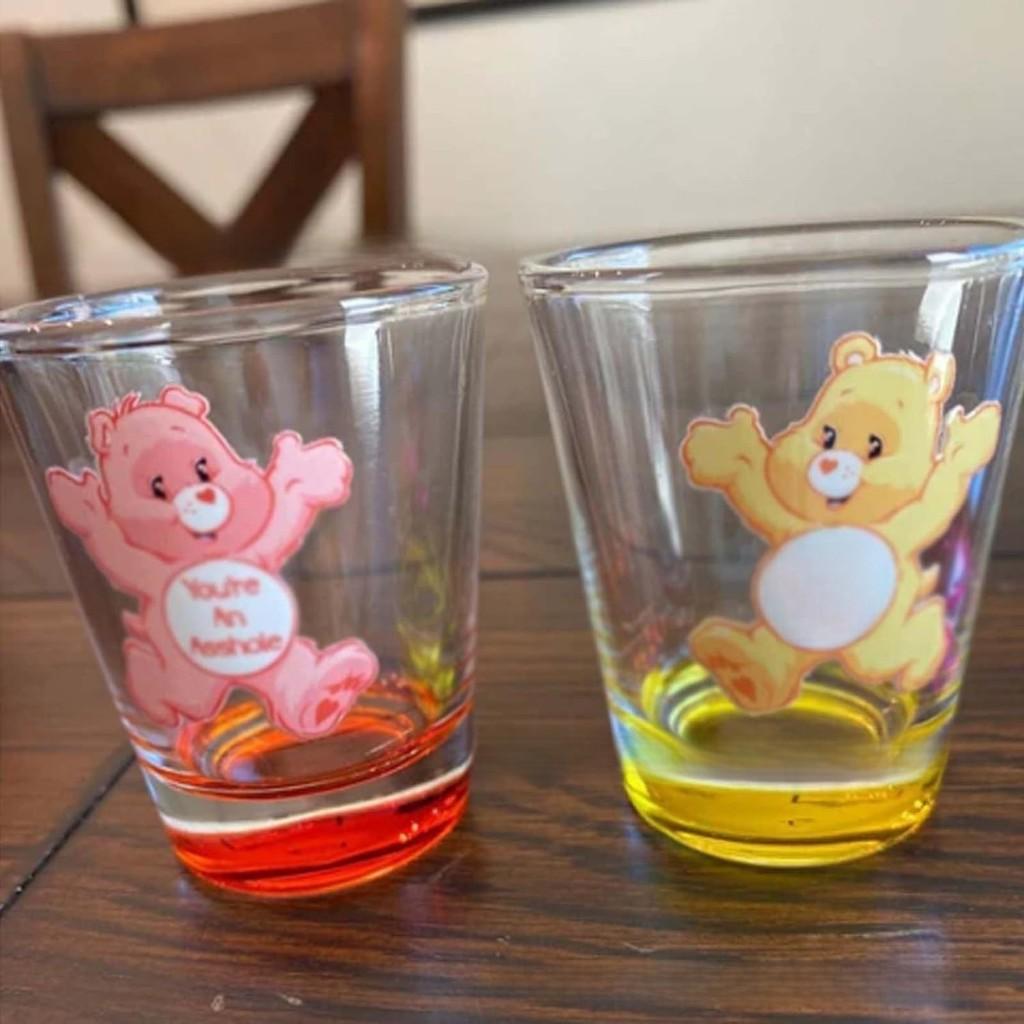 Care Bears Shot Set With Glass Material Perfect For Collectors And Gifting