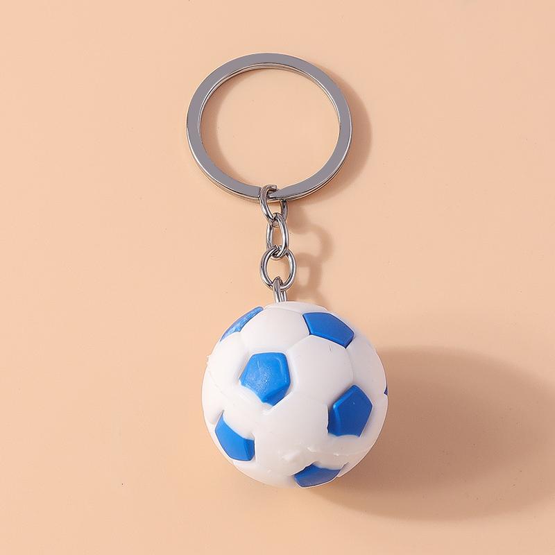 New Resin Mini 3D Soccer Football Keychain Sport Ball Key Ring Pendant for Men Women Car Key Holder Handbag Decor Jewelry Gift