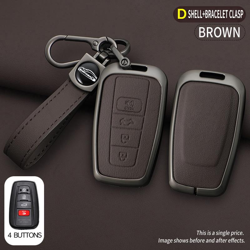 Car Key Case For Toyota Prius Camry Corolla C-Hr Chr Rav4 Prado Izoa Levin Avalon Zinc Shell Cover