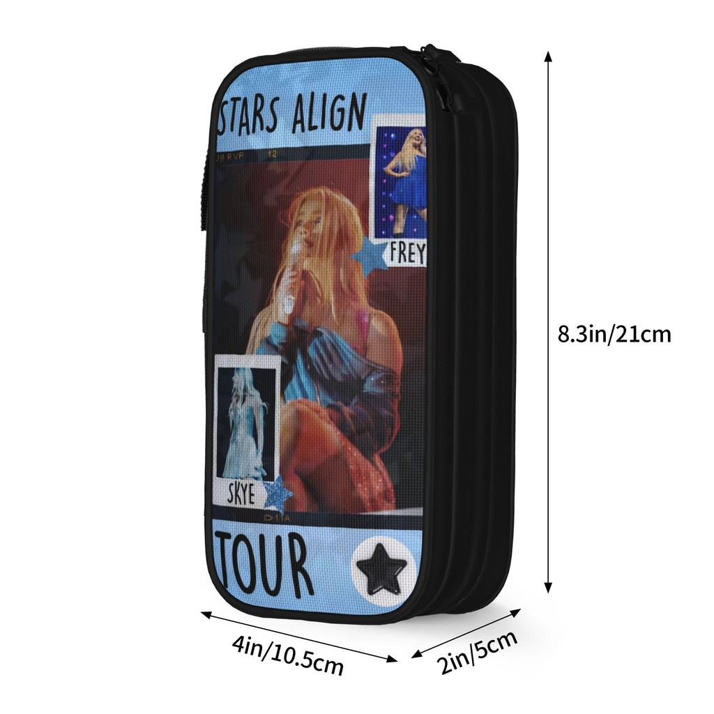 Freya Skye Stars Align Tour 2026 Merch Pencil Case Large Capacity Kids School Supplies Pen Case Amazing Gift
