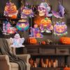 Halloween Spiral Hanging Tag Festive Atmosphere Decoration Realistic Patterns Spiral Tags Home Party Decoration