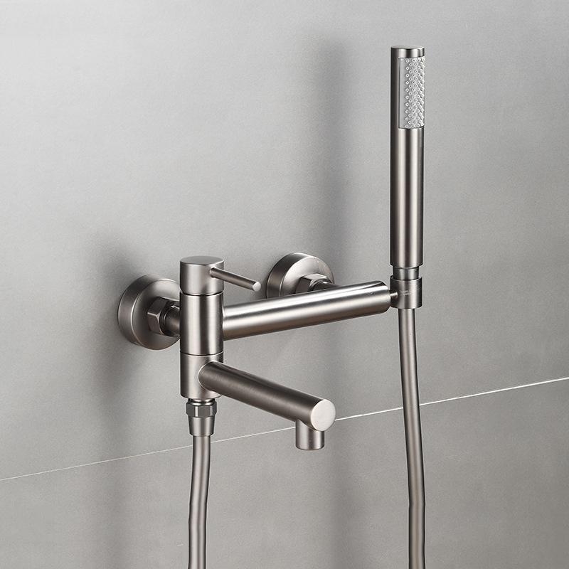 Brass Bathroom Shower Set Bathtub Faucet Handheld Shower Head Set Simple Multi-functional Shower Faucet Hot And Cold Mixed Tap
