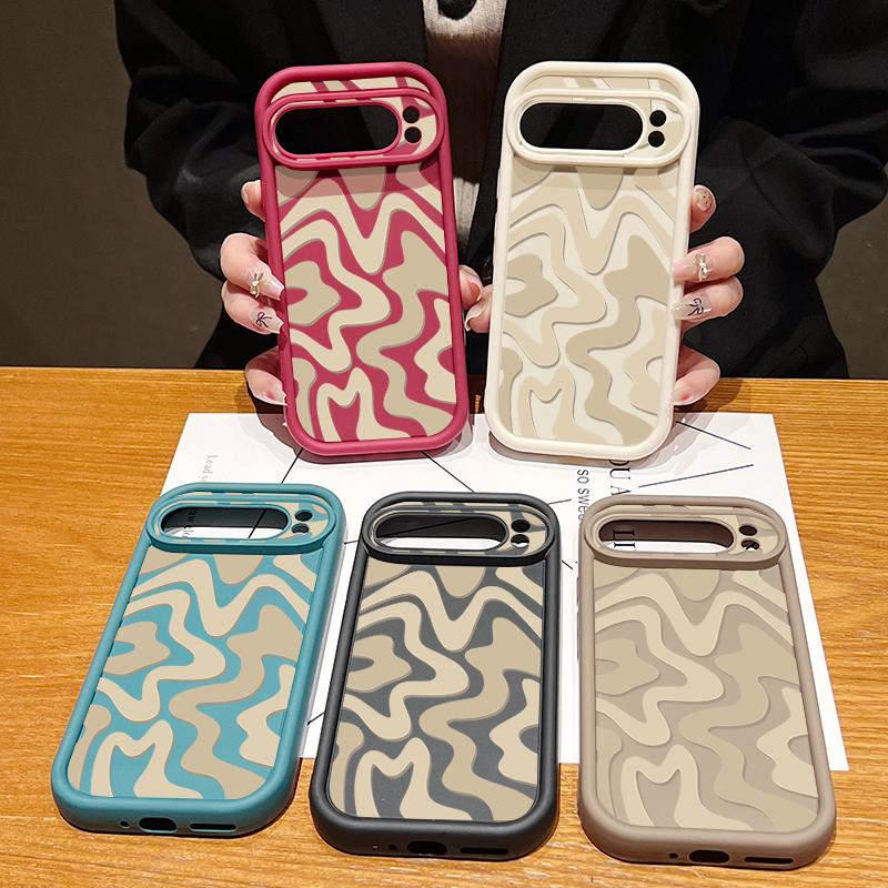 Soft TPU Phone Case For Google Pixel 10 8 7 Pro Pixel 9 10 Pro XL Stripe Patterned Silicone Back Cover For Google Pixel 9A 8A 7A