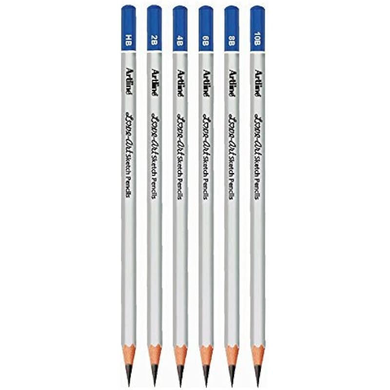 Artline Love Art Ultra Dark Sketch Pencil Set|Lightweight With Comfortable Grip|Pencil Set For Drawing|Shading|Safe Penc 62 чёрный