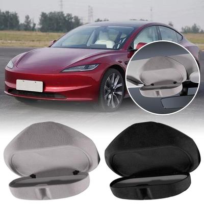 Samochodowe pudełko do przechowywania okularów z zamszu Dla Tesla Y Dla Tesla Y Highland Klips do przechowywania okularów przeciwsłonecznych Etui Akcesoria samochodowe I2X4