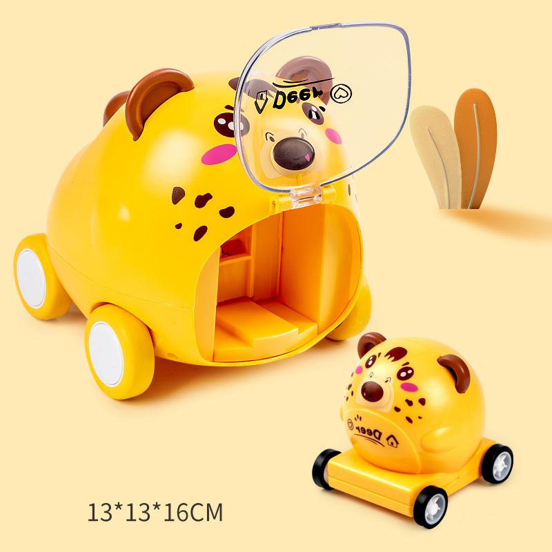 

Cute Inertia Pet Pullback Monkey Mouse Cartoon Child Bomb Car Model жовтий