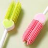 Silicone Milk Bottle Brush Long Handle Water Glass Cup Cleaning Brush Multifunctional Kitchen Cleaning Tool