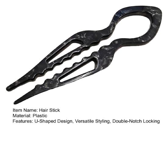 French Hair Pin Women Double-Notch Locking Mechanism Hair Clip Twists Secure Hair Stick Hair Styling Accessory