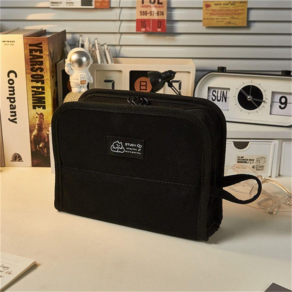 

Кавайный медведь пенал большой вместимости пенал косметичка сумка для канцелярских принадлежностей для девочек 01