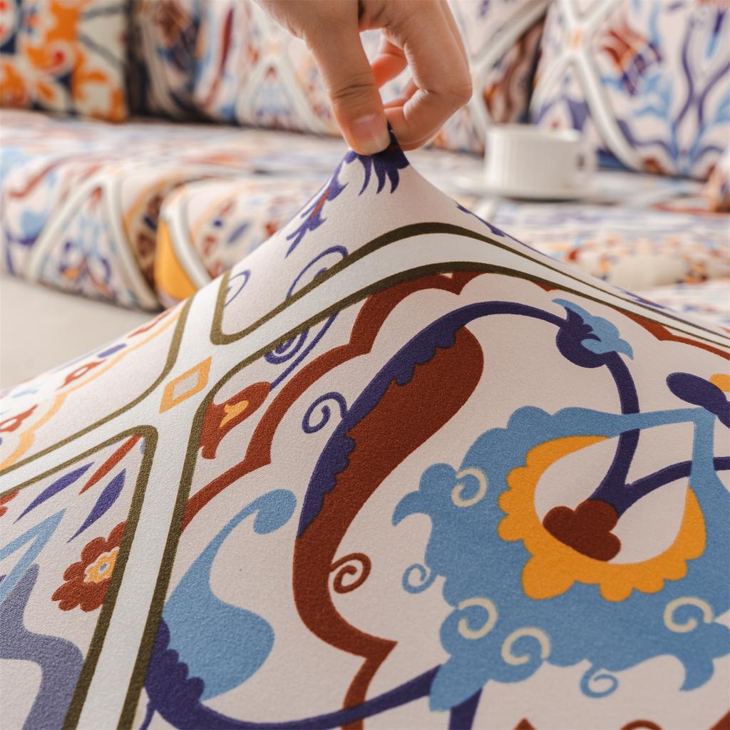 Funda Elástica para Sofá con Estampado Boho Cubre Sofá Cubre Sillón Para Sala de Estar Oficina Decoración del Hogar