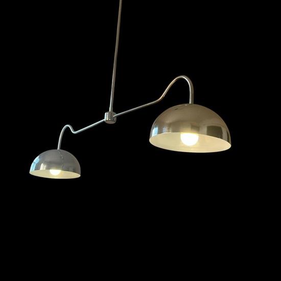 2 Shade Chrome Pendant Chandelier Modern Hanging Light Fixture for Dining Room, Kitchen, Living Room