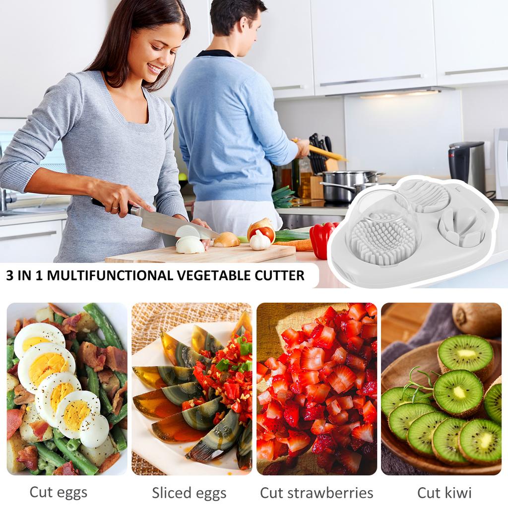 Egg Slicer for Hard Boiled Eggs Stainless Steel Wire Egg Slicer Cutter for Soft Fruit Mushroom Home Kitchen Gadgets