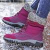 Wear-resistant Women's Snow Boots Fashion High-top Boots Winter Cotton Shoes Plush Hiking Walking Shoes Non-slip