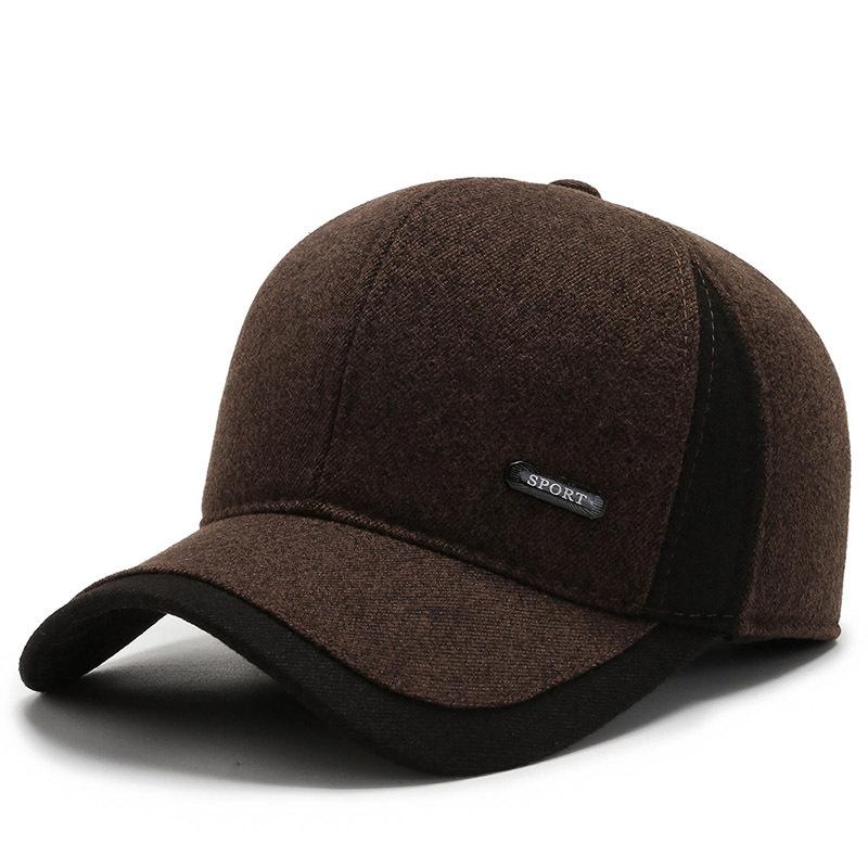 Men's Hat Winter Warm Baseball Cap Thickened Wool Cotton Hat Ear Protection Casual Fashion Personality Trend Outdoor Hat