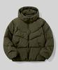 Verdnt Cut-Block Quilted Hooded Padded Jumper [Khaki]