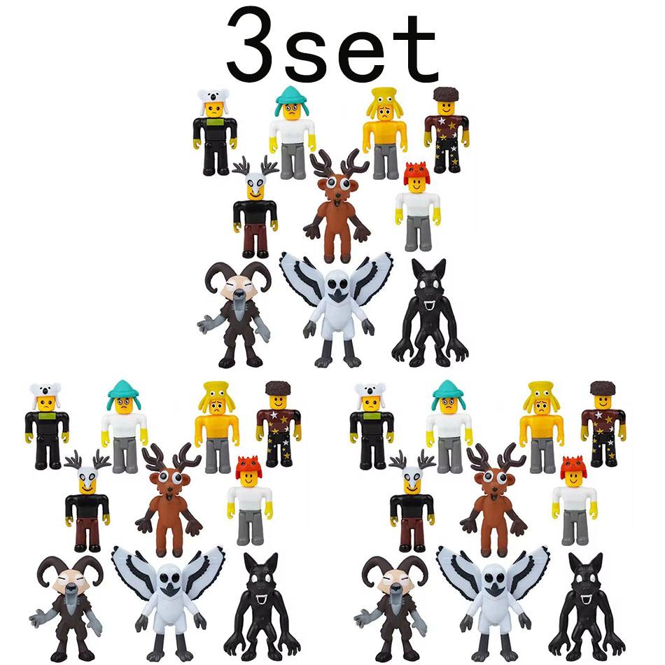 High Quality 10pcs 99 Nights In The Forest Deer Owl Goat Player Protagonist Character Monster Model Figurine Toy Christmas Gift