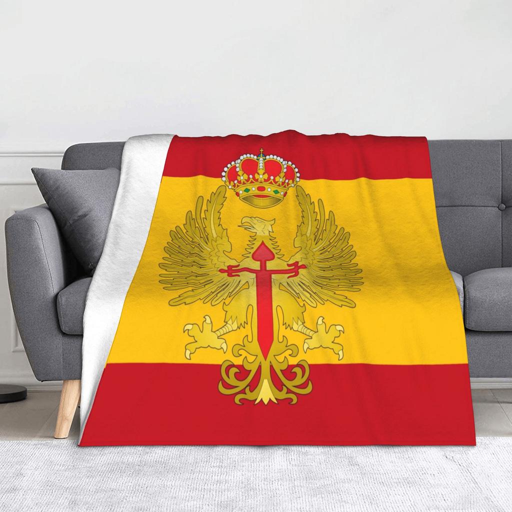 Spain Flag Blankets   Flannel Throw Blanket Bedding Couch Printed Lightweight Bedsprea