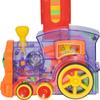 Domino Train Toy Set Rally Electric Train Model with 60 Pcs Colorful Domino Game Building Blocks Car