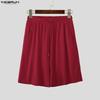 INCERUN Summer Two Pieces  Men V Neck Texture Short Sleeve Tops and Shorts Clothing Sets