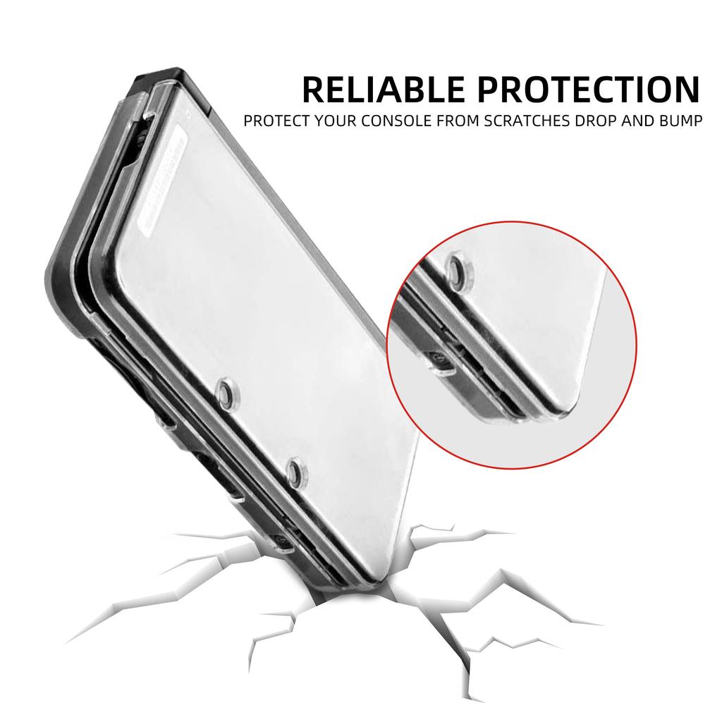 For 3DS Case Lightweight Rigid Plastic Clear Crystal Protective Hard Shell Skin PC Case Cover For Nintendo Old 3DS