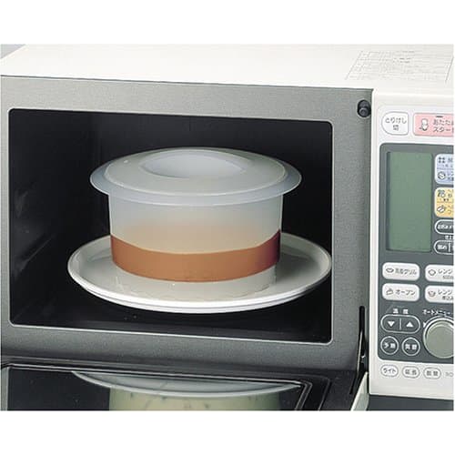 PEARL METAL Microwave Cooking White Chiffon Sponge Cake Pan, 18cm, Outer Diameter 220mm X Height 135mm, Easy To Cook In the Microwave, Made In Japan,