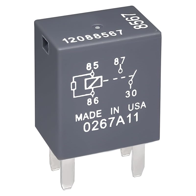Relay 12088567 8567 (Pack of 2), High-Performance Automotive Relay 12088567 Compatible for Buick Cadillac Chevrolet GMC Pontiac Ecm Flashers Strater