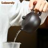 280ml tradiționale Yixing ceainice din lut violet lucrate manual Xishi oală minereu crud aur negru noroi ceainic chinezesc Zisha set de ceai cadou de ceai