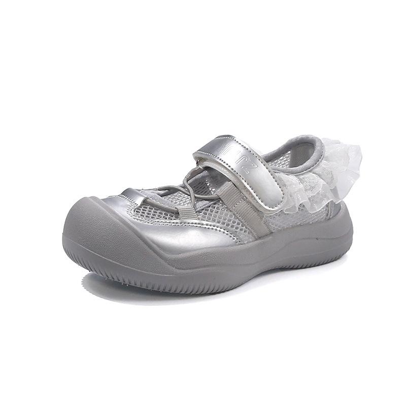 

Girls ballet sports sandals 2025 new summer children s casual shoes girls princess shoes hollow single mesh shoes 31-36 yards, 6 pairs in one hand серебряный