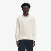 Fred Perry [Sharp] Striped Trim Sweatshirt - Light Ecru Afpm2519853-760