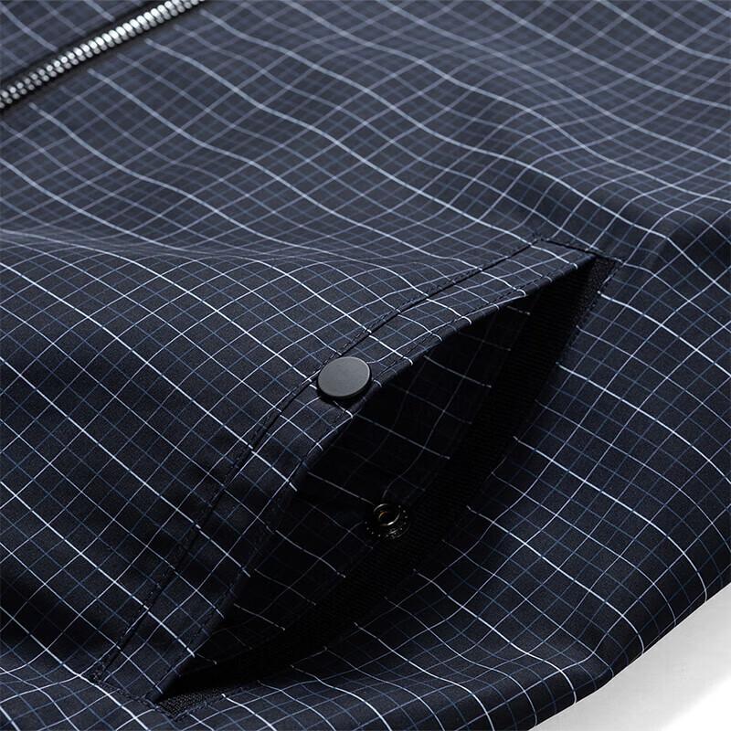 Qipilang Men's Business Casual Plaid Bomber Jacket