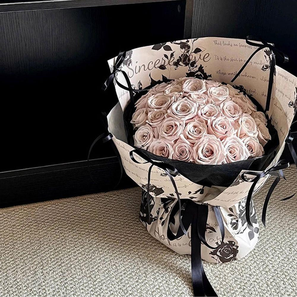 10pcs Antique Rose Flower Packaging Paper Romantic Gift Packaging Paper  Teacher's Day