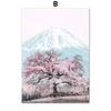 Mount Fuji Pink Sakura Japanese Landscape Wall Art Canvas Painting Nordic Posters And Prints Wall Pictures For Living Room Decor