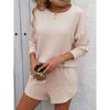 Autumn Twisted Strip Long Sleeve Shorts Striped Two Piece Sets Women’s Sport Suits