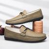 Fashion Genuine Leather Men Casual Shoes Fashion Formal Mens Loafers Moccasins Italian Breathable Slip on Flats Comfy Male Driving Shoes