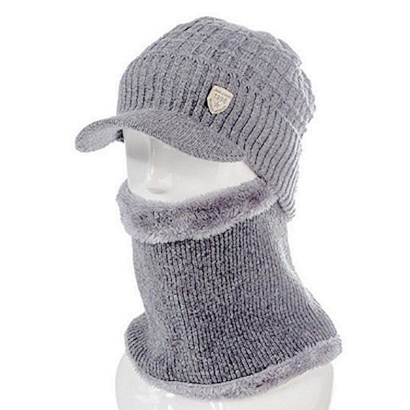 New High Quality Men Winter Hat With Brim 1998 Label Warm Suit For Men Outdoor Wool Keep Warm Fashion Knitted Hat