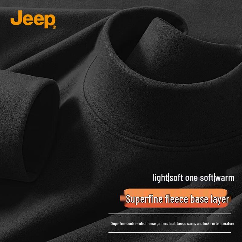 Men s JEEP Thermal Fleece Mock Neck Long-Sleeve Shirt 3XL