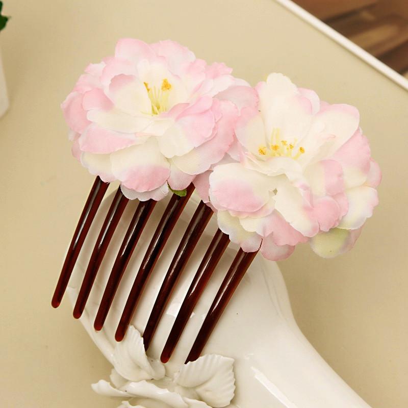 Goddess Dl Ladies Bridal Flower Hair Comb Wedding Accessories Red Rose Hairpin Hair Jewelry Buy From 2 On Joom E Commerce Platform