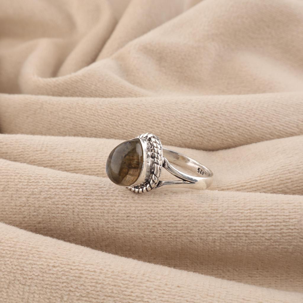 Natural Labradorite Gemstone 925 Sterling Silver Designer Jewelry Ring For Birthday Gift RR-85-22