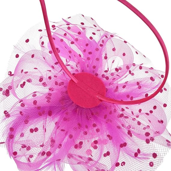 Rose Red Vintage British Style Fascinator Hat Ladies For Wedding Party Hair Accessories Party Floral