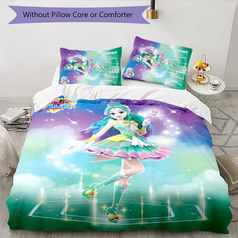 Magic Sweety 3pcs Bedding Set Duvet Cover Closure Includes 1 Duvet Cover & 2 Pillowcases for All Seasons Bedroom Home Dorm Decor