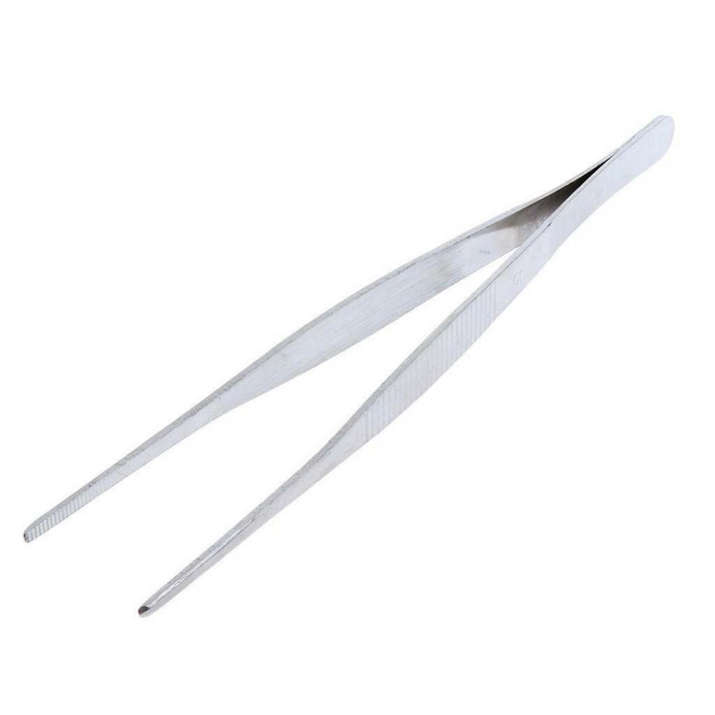 Pinzette a testa tonda in acciaio inossidabile da 18 cm Strumento per esperimenti di riparazione artigianale