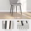 Set of 4 Modern Dining Chairs for Kitchen and Living Room with Flannel Upholstery, Grey