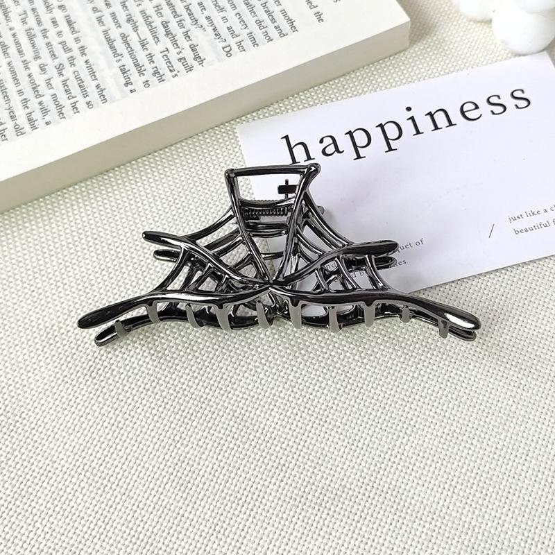 Tmetal Spiderweb Geometric Hair Claw Crab Hairpins Fashion Hair Clips Barrettes Women Girls Korean Ponytail Clip Hair Accessories Gift