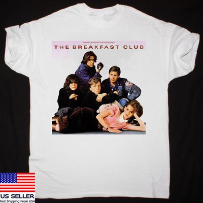 T-shirt Blanc Coton Bande Originale The Breakfast Club Tailles Complètes S-5XL T-shirt Mixte